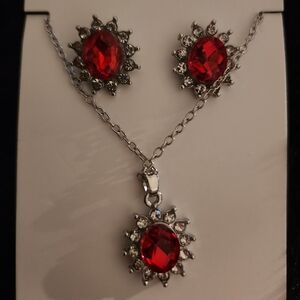 Red fashion jewelry set